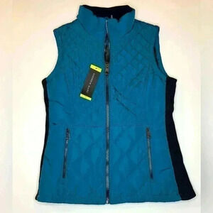 Andrew Marc Womens Diamond Quilted Puffer Vest Size Small